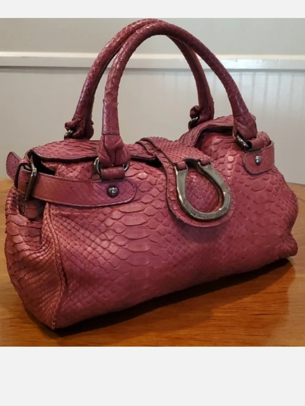 Giorgio Armani python skin bag